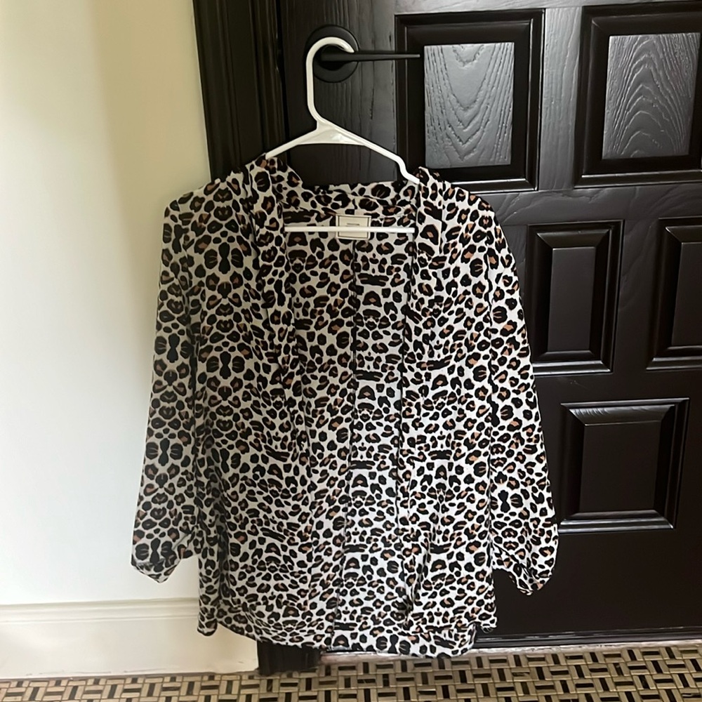 Cheetah Print light open blazer